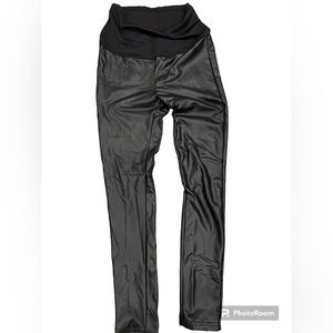 Preggo faux leather leggings! Worn once!